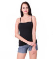 2 Pcs Ladies Inner tops For All Season Use Cotton Camisole Tank Tops semis color -Black & White.