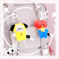 Kawaii Bt21 Anime Peripheral Rainbow Series Cartoon Cute Tata Chimmy Cooky Shooky Mang Koya Plush School Bag Pendant. 