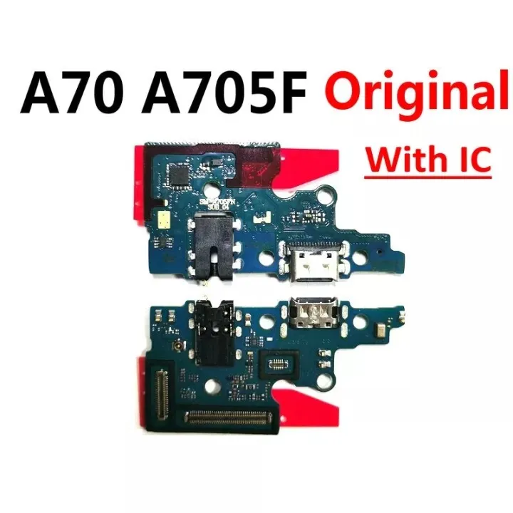 For Samsung A70 A705 A705F Original USB Charger Charging Dock Port Board with IC Support fast charge Connector Main Motherboard Flex Cable