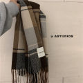 【Hot item】 Scarf men's winter Korean-style all-match warm long boys gift fashion young people all-match ins. 