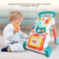 Glaceon Sit-to-Stand Learning Walker Baby Walking Toys,Push Pull Toys - Adjust Speed, Non-Slip, Prevention O-Leg with Music,Mirror,Book - 0-3 Year Old.