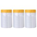 Dust Sheets Roll, Plastic Masking Film Rolls Drape Masking Film with Self-Adhesive Tape for Painting Furniture Covering. 