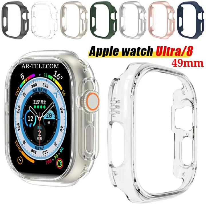Case for Apple Watch Series Ultra 49mm band smartwatch PC bumper Cover  Case iwatch Series