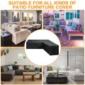 Multi Size Black Outdoor Garden Furniture Corner Sofa Cover Waterproof Black Furniture Dustproof Outdoor Table Cover.