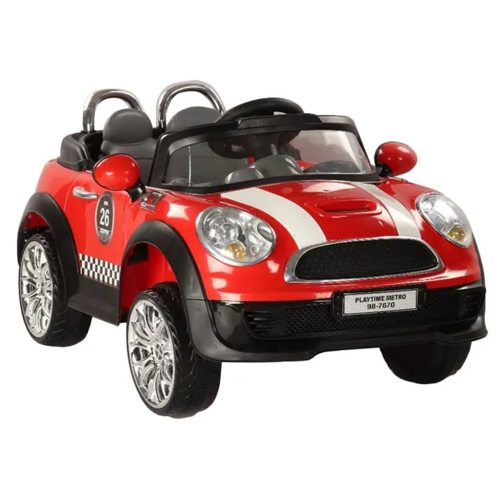 Ride On Mini Cooper Car Both Remote Control & Manual Drive for Kids for ...