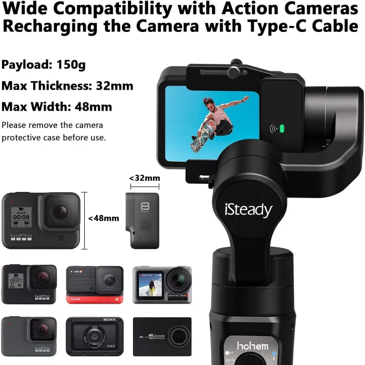 Hohem%203-Axis%20Handheld%20Gimbal%20Waterproof%20Action%20Camera%20Stabilizer%20for%20DJI%20Osmo%20Gopro%20Hero8//7/6/5/4%20RXO%20SJCAM%20ISteady%20Pro%203/Pro4%20-%20Image%206