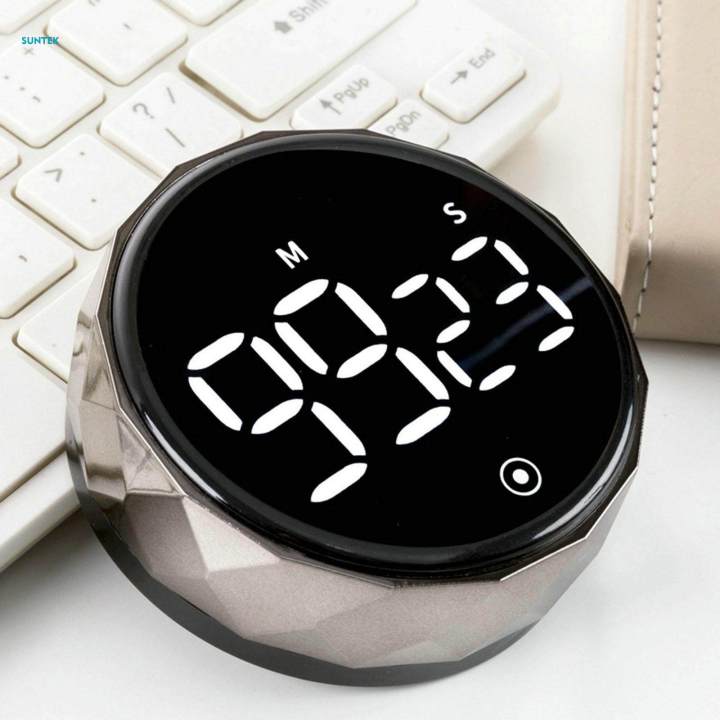 Digital Timer Volume Adjustable Timer Suction Mute Stopwatch 2 Modes