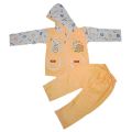 0-9 months 1 set Exclusive winter baby wear. Multicolor Cotton High Quality Printed Hoodie and Pant for Baby Sweaters & Cardigans. 