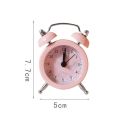 Mini Alarm Clock Electronic Round Number Double Bell Desk Table Digital Quartz Clock Home Decoration Retro Portable Cute Durable. 