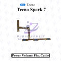 For Tecno Spark 7 Volume Power Flex Cable On Off Power Volume Switch Side Button Flex Ribbon Repair Parts. 