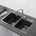 TekaSpain Handmade Stainless Steel Kitchen Sink 36 x 18" (BLACK).