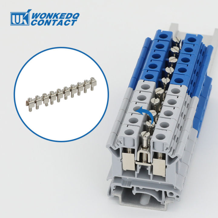 1Pc FBI10-10 Wiring Jumpers For UK10N UK10 Wire Strip Connectocheerfulr FBI 10-10 DIN Rail UK Terminal Block Accessories Fixed Bridge