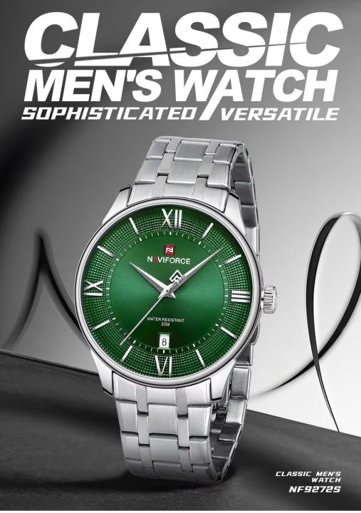 NAVIFORCE 9272 Men's Fashion Quartz Watches in Business-Sport Style Stainless Steel