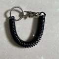 Plastic rope keychain extendable anti loss rope spring pendant chain. 