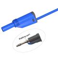 XHHDQES 5PCS Banana Plug Silicone Test Leads 4mm Fully Insulated Safety Shrouded Stackable Banana Plug Soft Wire Extension Cable.