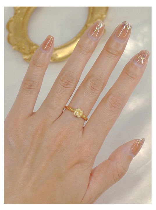 18k%20saudi%20gold%20pawnable%20original%20Small%20square%20sugar%20citrine%20diamond%20ring%20for%20women%20luxury%20design%20fashion%20jewellery%20-%20Image%205