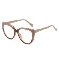 Cat Eye Color Block Leopard Frame Eyeglasses Retro Clear Lens Blue Light Blocking Glasse. 