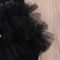 (NEW)Rompers Infant Baby Girls Clothes My Little Black Dress Bow Lace Short Sleeve Cute Cotton Rompers Outfits Baby Girl Clothing.