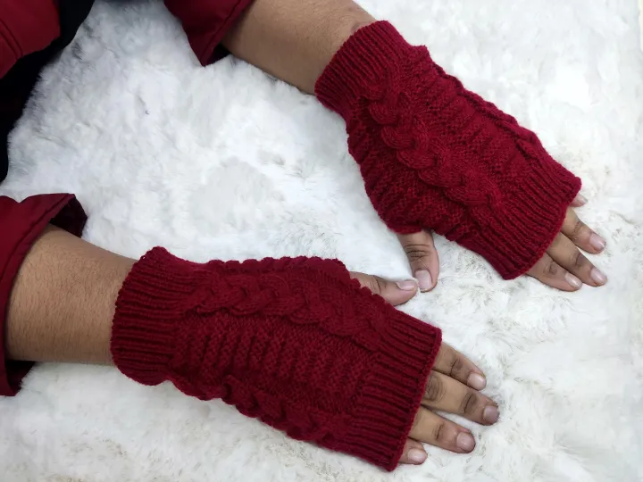 New%20Fashion%20Women%20Ladies%20Fingerless%20Gloves%20Winter%20Warm%20Knitted%20Stretch%20Thumbhole%20Arm%20Warmers%20Mittens%20Black%20Red%20Gray%20-%20Image%205