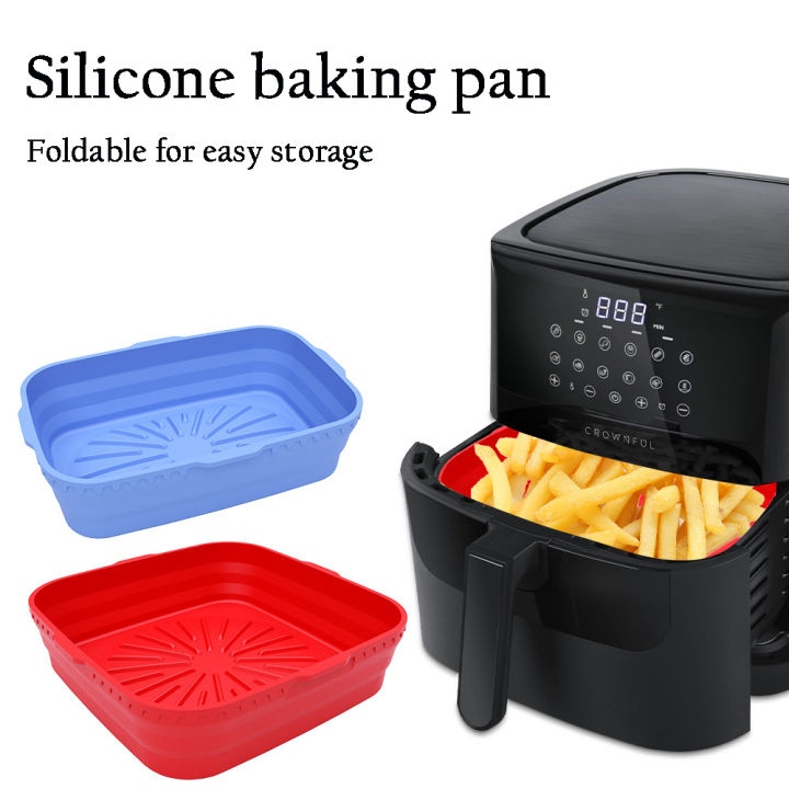 Square Foldable Pan Portable Silicone Baking Fryer