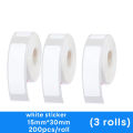 P15 Label Paper White Label Sticker Self-adhesive Label Printer Labeling Machine Maker Thermal Label Tape. 