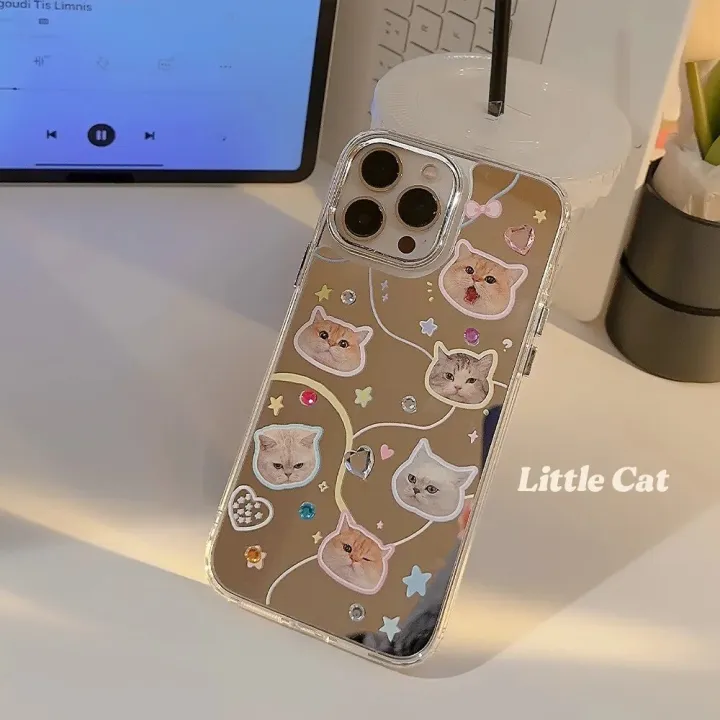 Electroplated%20Mirror%20Cat%20Head%20Phone%20Case%20for%20iPhone15%2014%2012%2013%2011%20Pro%20ProMax%20Plus%20X%20XR%20Xsmax%20Shockproof%20Phone%20Cover%20-%20Image%202