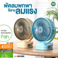 DP-7638 AC/DC Rechargeable 4000mAh Lithium Battery 360° Adjustable Desk / Clip Fan With Night Lighting Function.