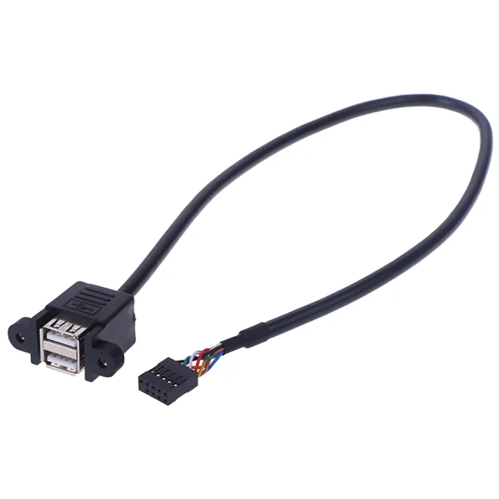 1Pc%209%20Pin%20Motherboard%20Header%20to%202%20Ports%20USB%202.0%20Female%20Extension%20Cable%20Adapter%20-%20Image%207