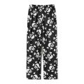Combhasaki Womens Fuzzy Pajama Pants Sleepwear Skull Print Elastic Waist Long Pants Thickened Nightwear Halloween Lounge Bottoms.