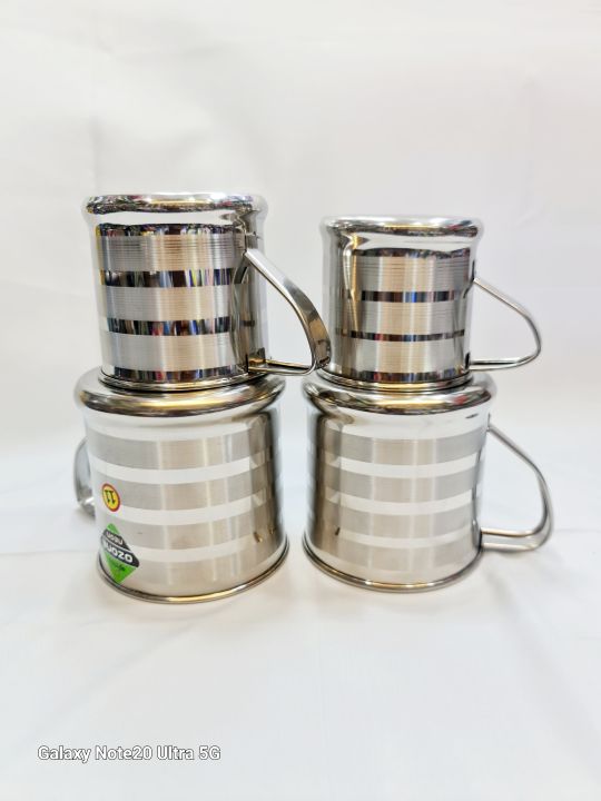 4Pcs%20Drinking%20Mug%20Eco-friendly%20Handle%20Design%20Stainless%20Steel%20Water%20Tea%20Storage%20Non%20Magnetic%20Pure%20Stainless%20Steel%20Glass/mugs%20-%20Image%203
