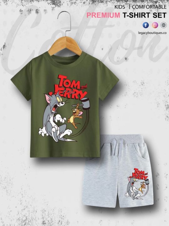 Good Quality T-shirt Set 6 Month To 6 Year Kids Tom And Jerry Printed
