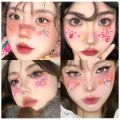 Christmas Makeup Face Stickers Disposable Tattoo Sticker Cute Xmas Tree Love Sweet Waterproof Korean Makeup Decorative Stickers. 