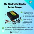 Digital Display Battery Charger 12v 20A full Auto Cut and Digital Smart Battery Charger for Car Truck Auto rickshaw Bike IPS Industrial wet dry lead-acid Solar battery Charger.