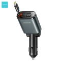 Joyroom JR-CCL07 3-in-1 Retractable 60w Car Charger Type c cable.