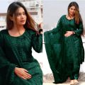 Aariz Super Shop Indian Soft Net Georgette Sufiya Nazim Shalwar Kameez Four Piece Dress for Women. 