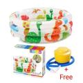 Baby Bath Tub, Baby Swimming Pool & Pumpar free (24 X8.5inch) - Multicolor. 