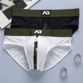 1 PCS Men's briefs milk silk low-rise elastic three-dimensional pocket comfortable Underwear ADDICTED briefs Breathable Soft Underpants.