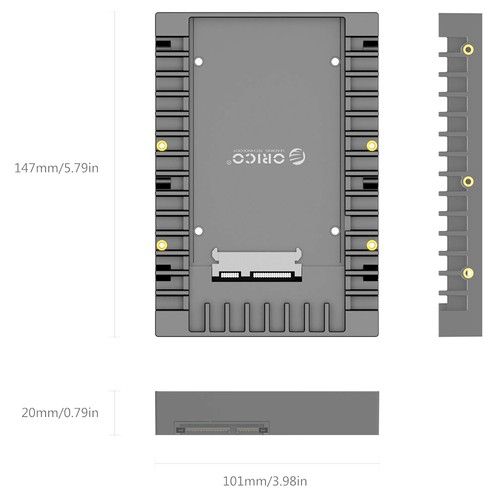 ORICO%202.5%20SSD%20SATA%20to%203.5%20Hard%20Drive%20Adapter%20Internal%20Drive%20Bay%20Converter%20Mounting%20Bracket%20Caddy%20Tray%20for%207%20/%209.5%20/%2012.5%20-%20Image%207