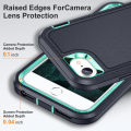 3 In 1 Full Cover Shockproof Phone Case With Stand For iPhone 8 / 7 / 6 / 6s / SE2 / SE3 / iPhone SE 2022 / 2020 Thick Hard Phone Casing Contrasting Colors Fashion Phone Cover Shell.