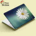 White Daisy Flower Laptop Sticker. 