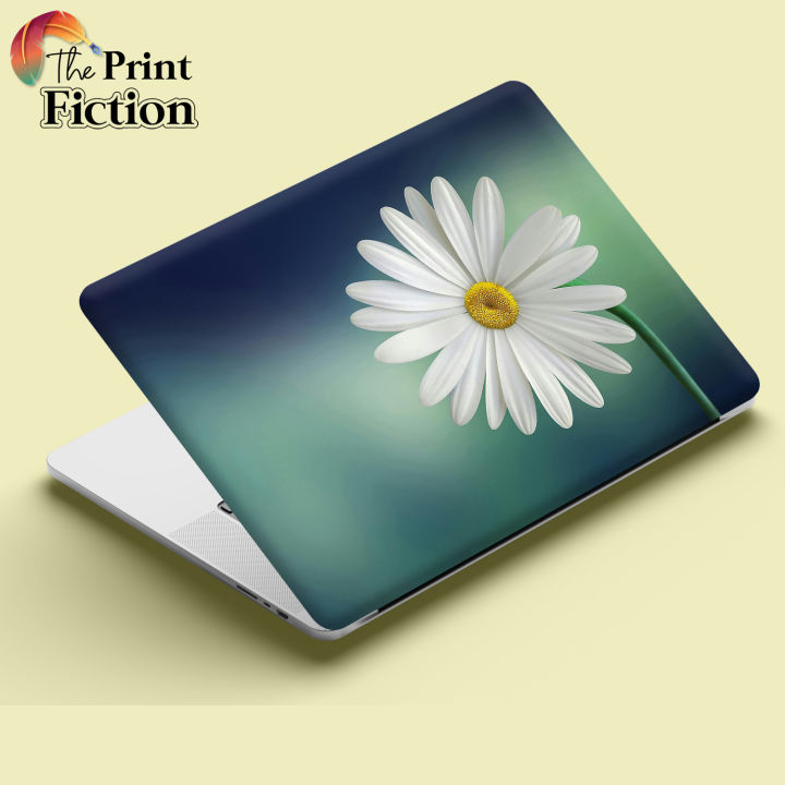 White%20Daisy%20Flower%20Laptop%20Sticker%20-%20Image%204