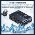 Car Chargers 128W PD+QC3.0 Quick Charging Adapter 3-Socket Power Splitter 12-24V with 4 USB Ports Volatge Display On-Off Switch for Car Truck SUV. 