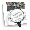 10X Magnifying Glass Handheld Reading Magnifier Non-Slip Soft Rubber Handle. 