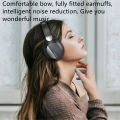 Shoumi Bluetooth Wireless Headphones Large Earmuff Earphone BT 5.3 Bass Headsets Stereo Helmet with Mic Supported TF Card Wired. 