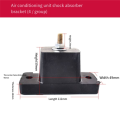 4 Pack Cushion Air Conditioner Rubber Shock Absorbing Anti-Vibration Isolator Pads Bracket Black.