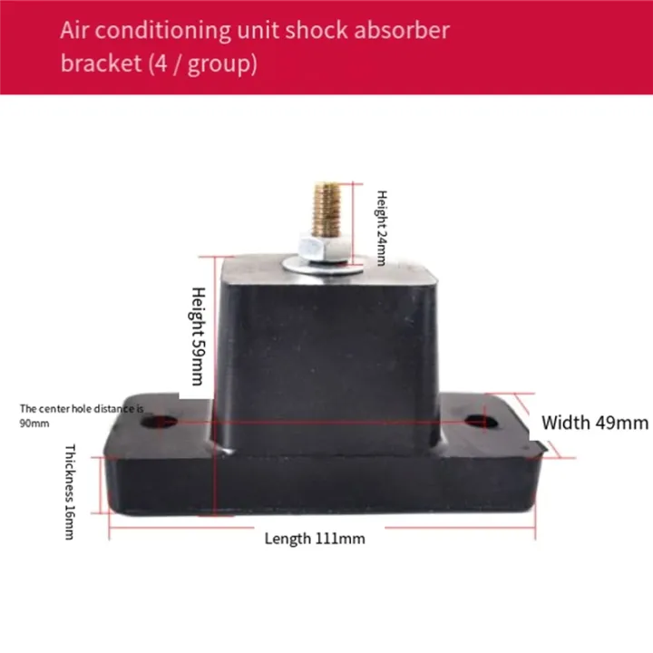 4%20Pack%20Cushion%20Air%20Conditioner%20Rubber%20Shock%20Absorbing%20Anti-Vibration%20Isolator%20Pads%20Bracket%20Black%20-%20Image%202