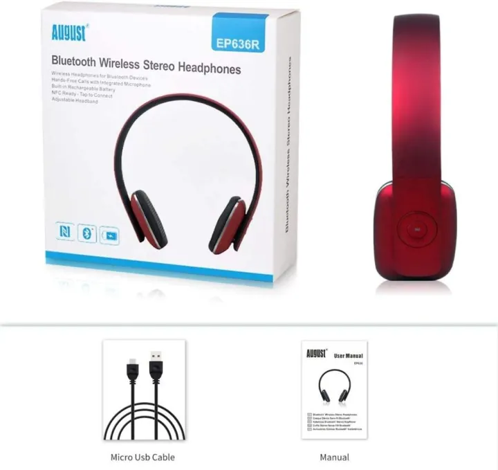 August%20EP636%20Bluetooth%20Wireless%20Headphones%20with%20Microphone/NFC%20Comfortable%20On%20Ear%20HIFI%20Bluetooth%20v4.1%20Headset%20for%20PC,Smartphone%20-%20Image%206