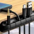 5 Clips 1pcs/Cable Holder Self Adhesive Cable Clips Cord Holder Organizer for Home and Office Desk Organization.