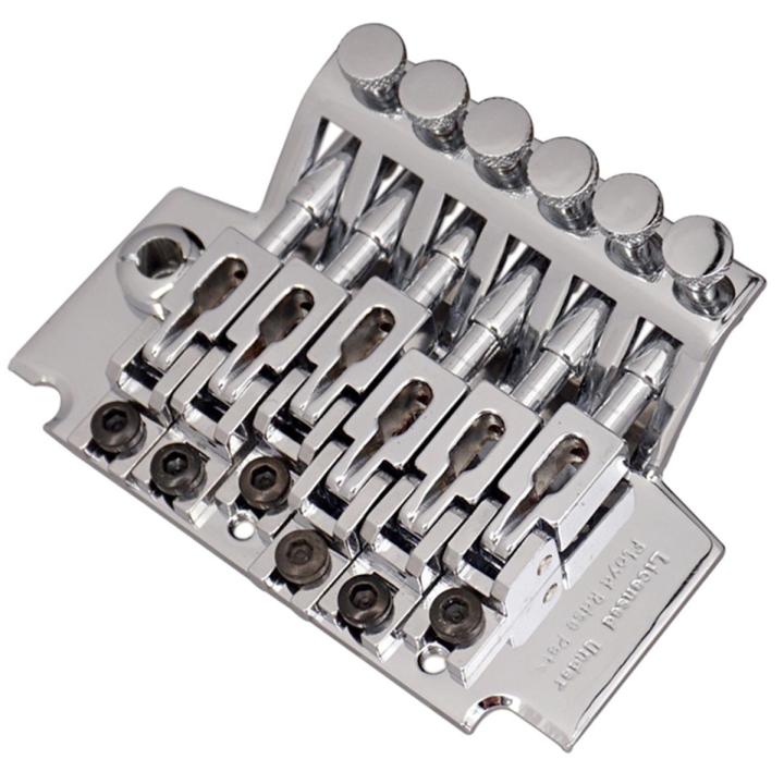 Chrome Electric Guitar Tremolo Bridge Accessory Double Locking Systyem/78MM Between the 2 Studs Centers/Strings Through Saddle