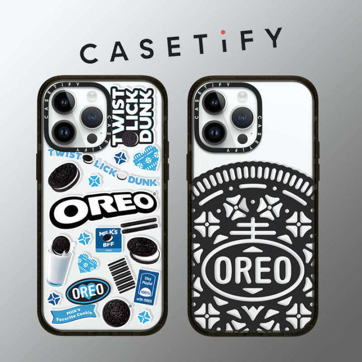 Creative Oreo Graffiti Biscuit Box Transparent Acrylic Phone Case Suitable for iPhone 15 14 Plus 13 Pro Max 12 12Pro 11 hard protective case soft shockproof phone case